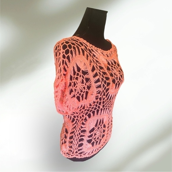MAURICES Allover Crochet Top Boho Chic Balletcore Women’s Size XS - Picture 9 of 9
